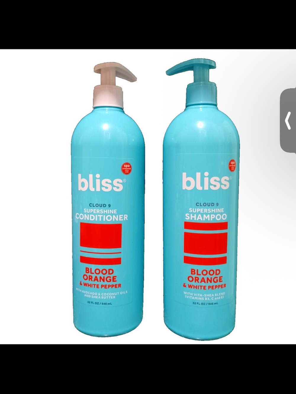 bliss Cloud 9 Supershine Shampoo & Conditioner - Blood Orange (Blue)